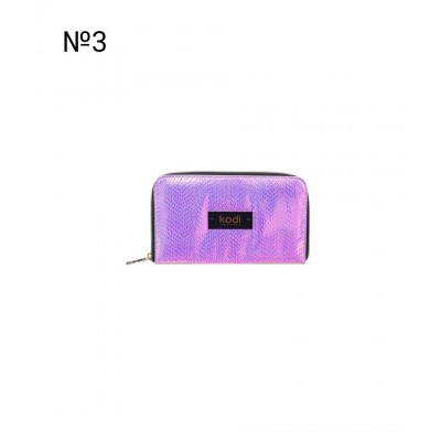 Калъф за четки с цип №3 сребристолилав