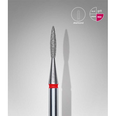 Накрайник, диамантен FA11R016/8K заострен пламък, червен, 1.6/8 1 бр.