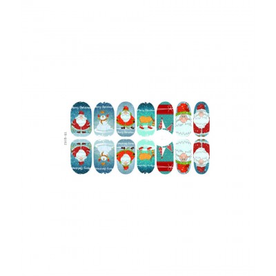 YB-Q162 3D Лепенки за арт маникюр Коледа 1 бр.