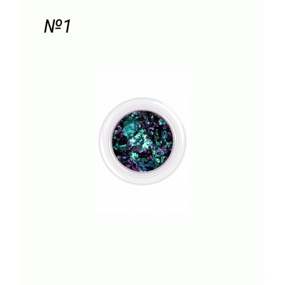 Пудра пигмент, люспички различни цветове F01