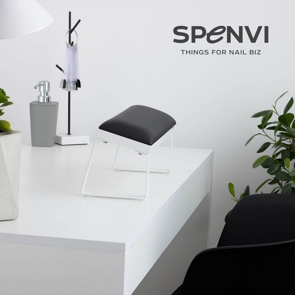 Поставка за ръце за маникюр наклонена SPENVI LOFT black-бяла основа