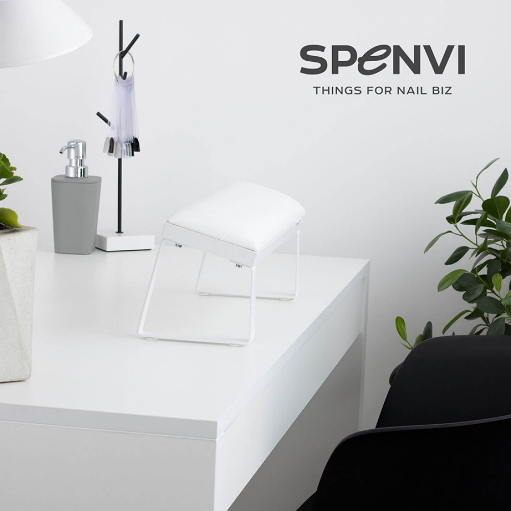 Поставка за ръце за маникюр наклонена SPENVI LOFT Total white-бяла основа