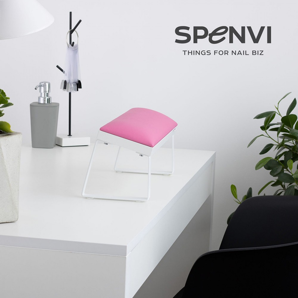 Поставка за ръце за маникюр наклонена SPENVI LOFT pink-бяла основа