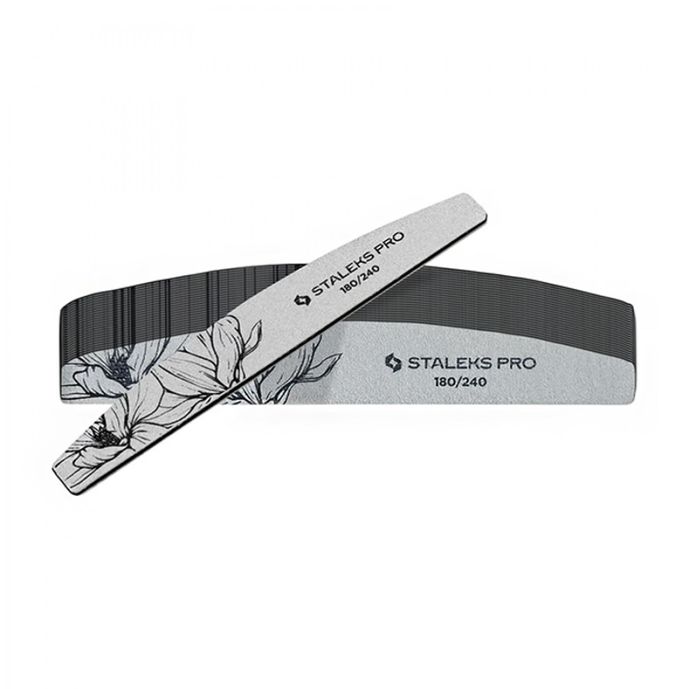 Пила за нокти Полумесец 180/240 - STALEKS PRO-минерална