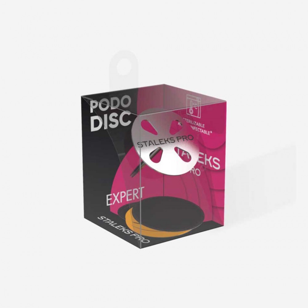 Стоманен диск PODODISC PRO L за педикюр и комплект от 5 сменящи се абразиви 180 grit (25мм) PDSET-25 1 бр.