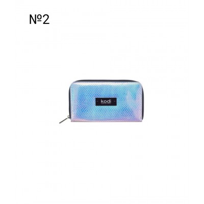 Калъф за четки с цип №2 Сребристосин