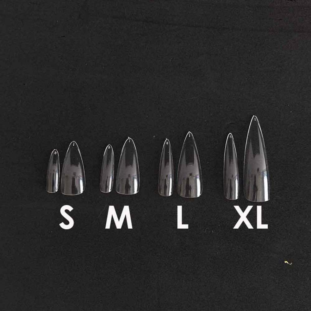 Гел типси за изграждане STILETTO различни размери 1 бр.