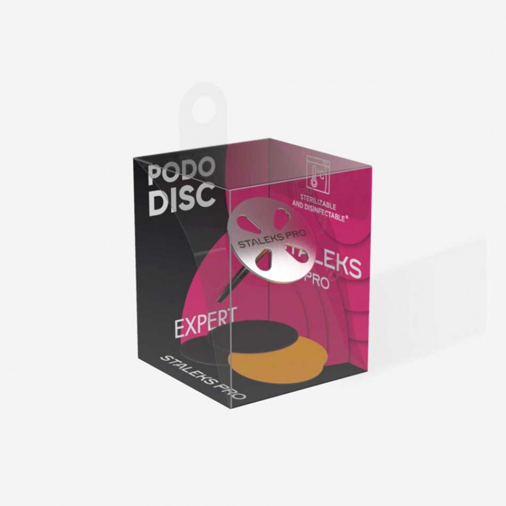 Стоманен диск PODODISC PRO M за педикюр и комплект от 5 сменящи се абразиви 180 grit (20мм) PDSET-20 1 бр.