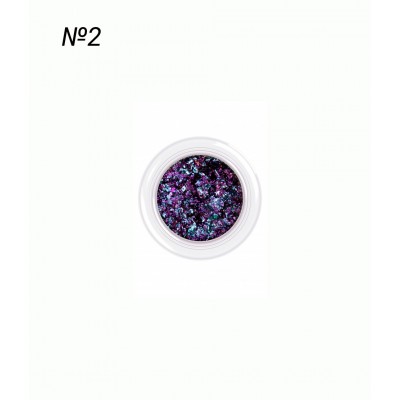 Пудра пигмент, люспички различни цветове F02
